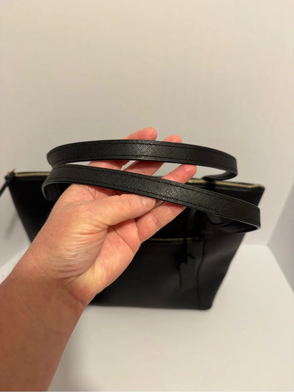 Kate Spade New York Cameron Pocket Tote Black Saffiano Leather Shoulder Bag